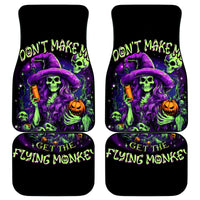 Witch Skull Car Mats Don't Make Me Get The Flying Monkey - Wonder Print Shop