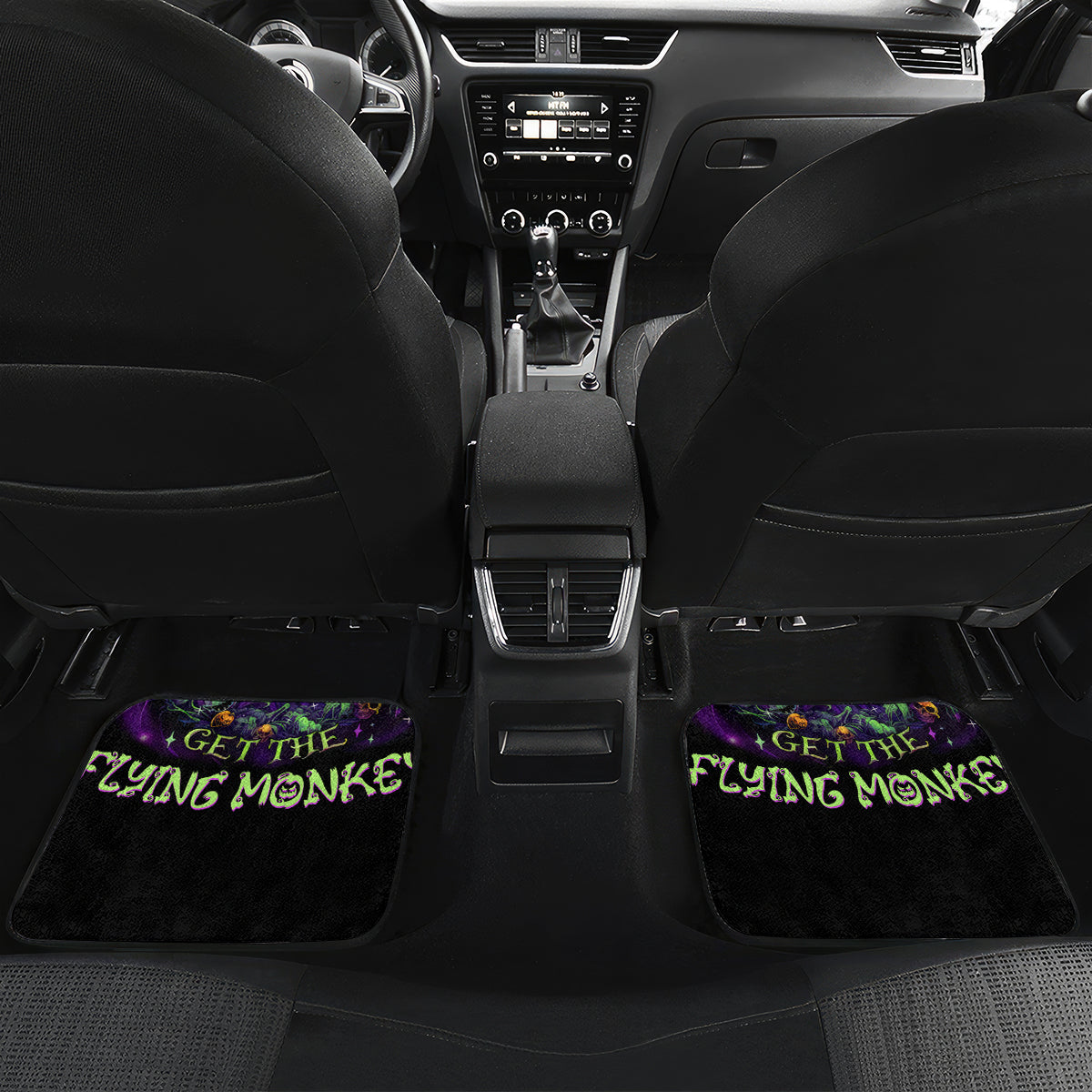 Witch Skull Car Mats Don't Make Me Get The Flying Monkey - Wonder Print Shop