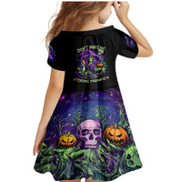 Witch Skull Family Matching Mermaid Dress and Hawaiian Shirt Don't Make Me Get The Flying Monkey - Wonder Print Shop