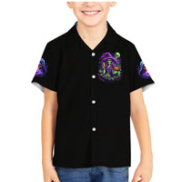 Witch Skull Family Matching Mermaid Dress and Hawaiian Shirt Don't Make Me Get The Flying Monkey - Wonder Print Shop