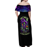 Witch Skull Family Matching Off Shoulder Maxi Dress and Hawaiian Shirt Don't Make Me Get The Flying Monkey - Wonder Print Shop