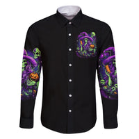 Witch Skull Family Matching Short Sleeve Bodycon Dress and Hawaiian Shirt Don't Make Me Get The Flying Monkey - Wonder Print Shop