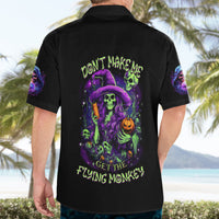 Witch Skull Hawaiian Shirt Don't Make Me Get The Flying Monkey - Wonder Print Shop