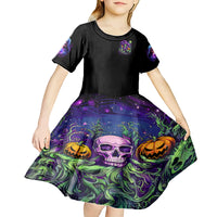 Witch Skull Kid Short Sleeve Dress Don't Make Me Get The Flying Monkey - Wonder Print Shop
