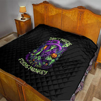 Witch Skull Quilt Don't Make Me Get The Flying Monkey - Wonder Print Shop