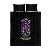 Witch Skull Quilt Bed Set Don't Make Me Get The Flying Monkey - Wonder Print Shop