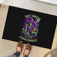 Witch Skull Rubber Doormat Don't Make Me Get The Flying Monkey - Wonder Print Shop
