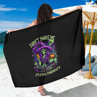 Witch Skull Sarong Don't Make Me Get The Flying Monkey - Wonder Print Shop