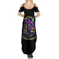 Witch Skull Summer Maxi Dress Don't Make Me Get The Flying Monkey - Wonder Print Shop
