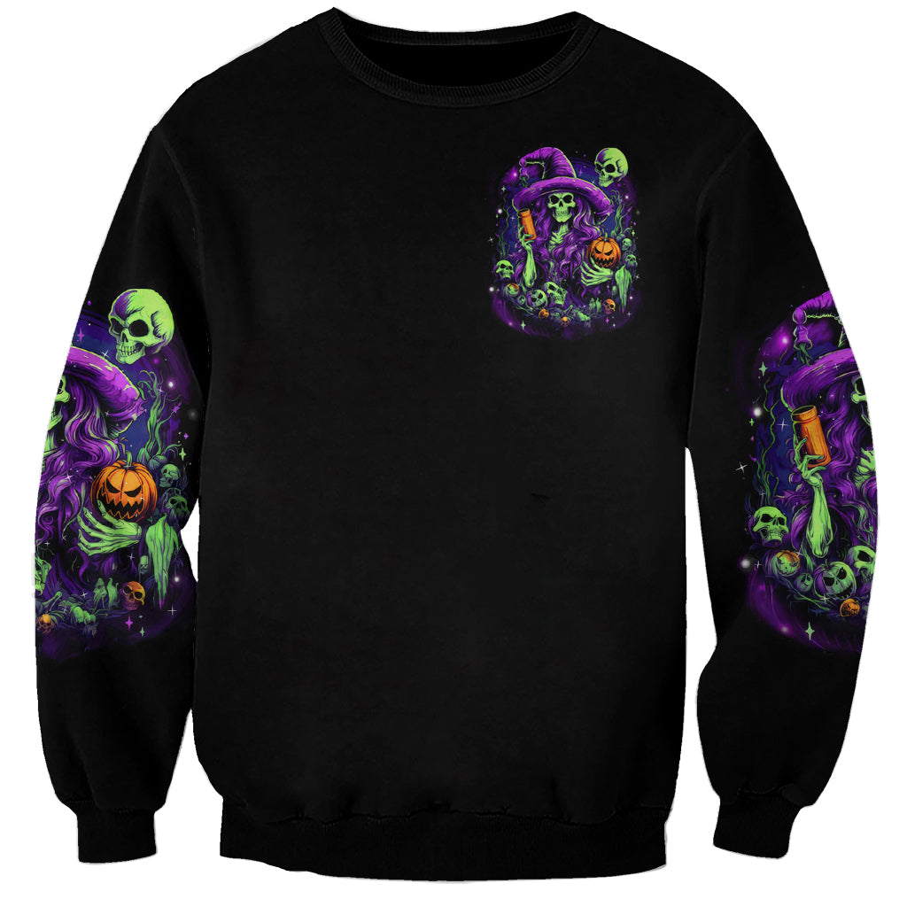 Witch Skull Sweatshirt Don't Make Me Get The Flying Monkey - Wonder Print Shop