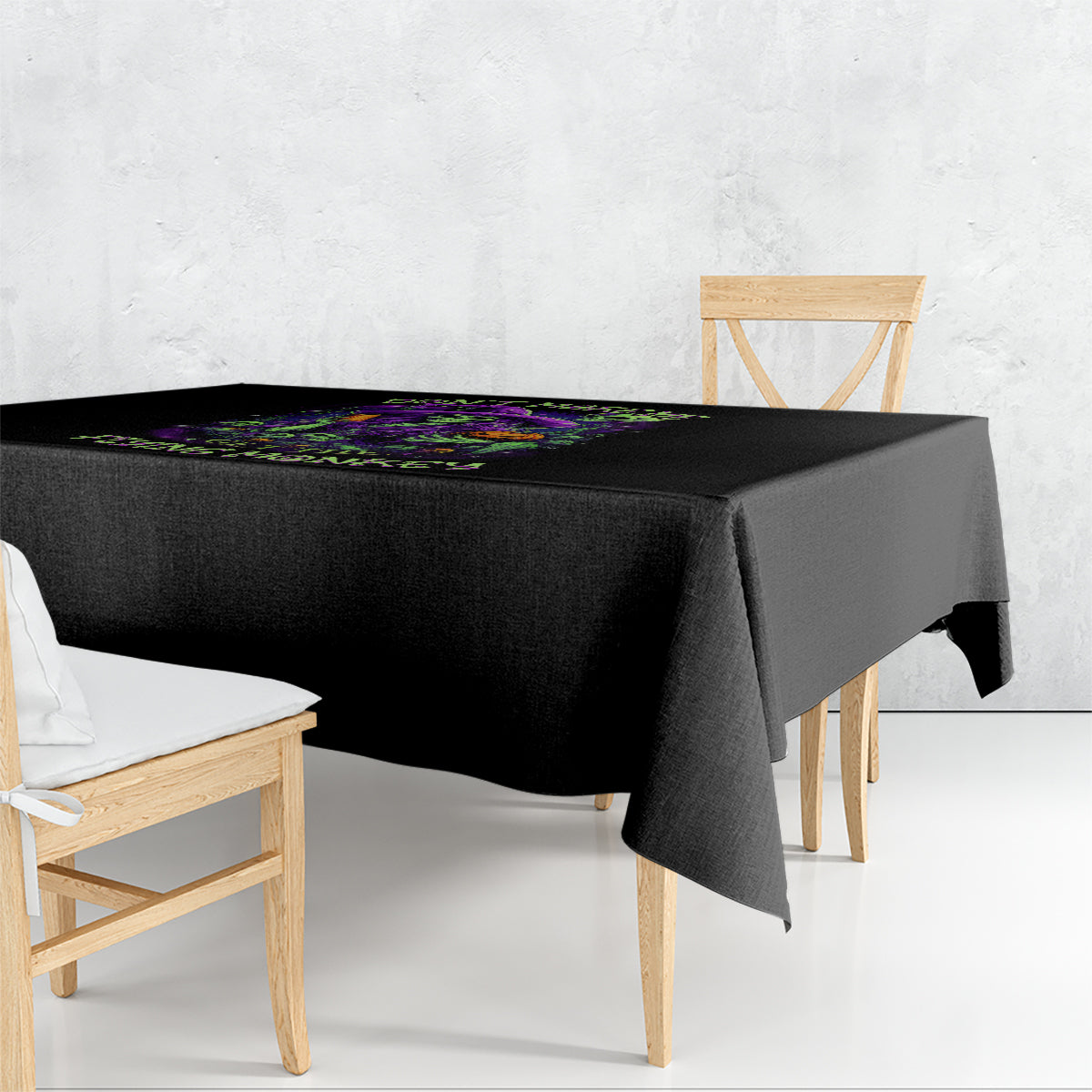 Witch Skull Tablecloth Don't Make Me Get The Flying Monkey - Wonder Print Shop