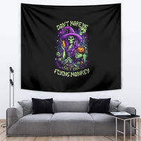 Witch Skull Tapestry Don't Make Me Get The Flying Monkey - Wonder Print Shop