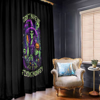 Witch Skull Window Curtain Don't Make Me Get The Flying Monkey - Wonder Print Shop