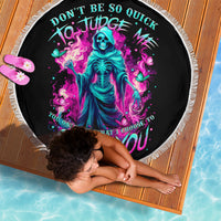 Witch Skull Beach Blanket Don't Be So Quick To Judge Me - Wonder Print Shop