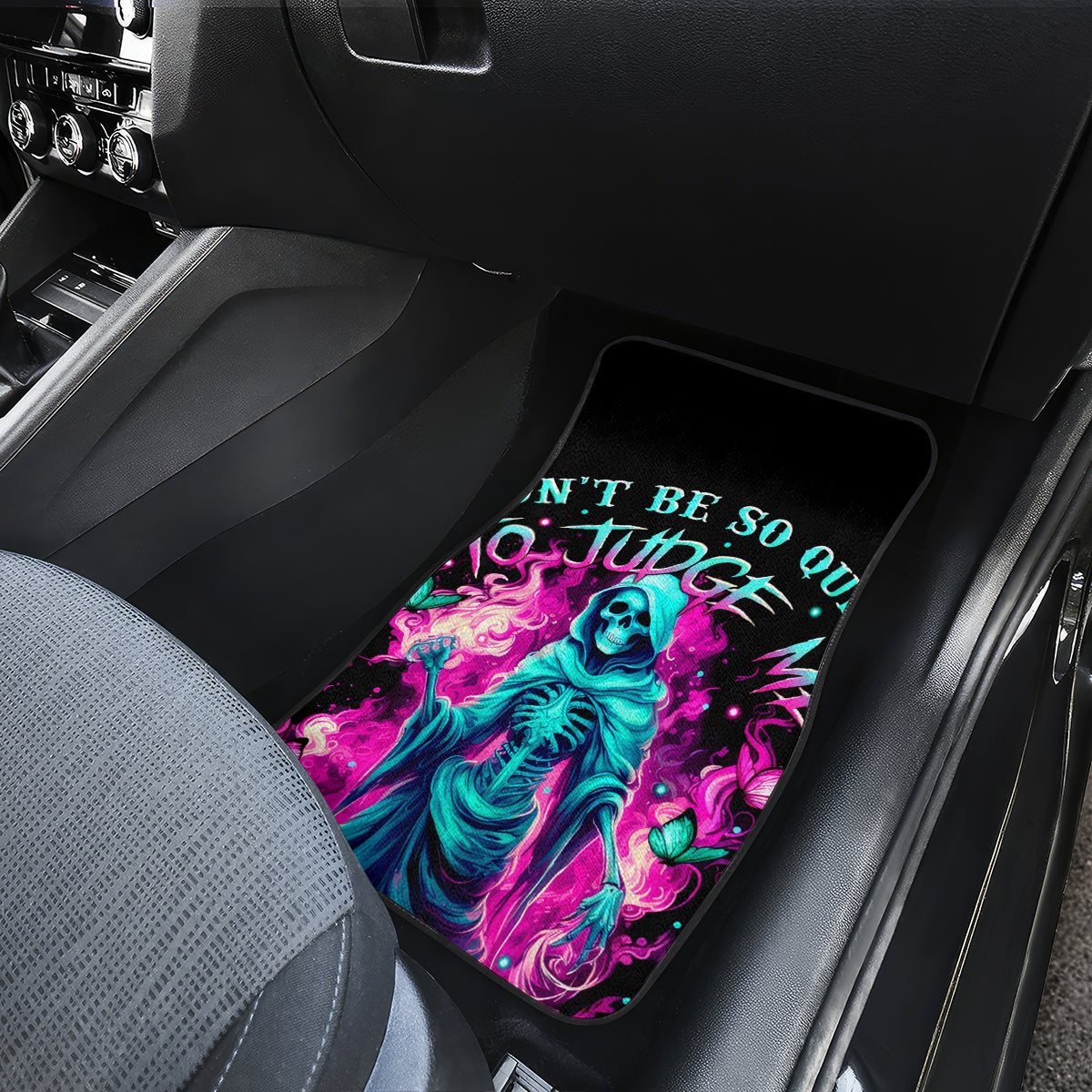 Witch Skull Car Mats Don't Be So Quick To Judge Me - Wonder Print Shop