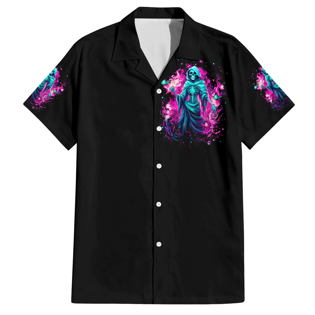 Witch Skull Family Matching Off Shoulder Long Sleeve Dress and Hawaiian Shirt Don't Be So Quick To Judge Me - Wonder Print Shop
