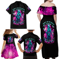 Witch Skull Family Matching Off Shoulder Maxi Dress and Hawaiian Shirt Don't Be So Quick To Judge Me - Wonder Print Shop