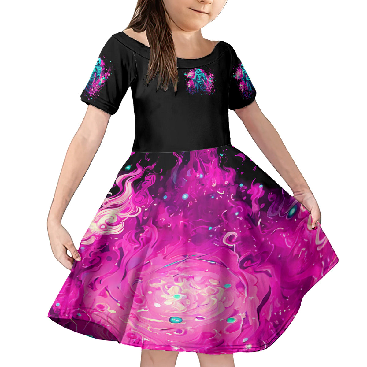 Witch Skull Family Matching Off Shoulder Short Dress and Hawaiian Shirt Don't Be So Quick To Judge Me - Wonder Print Shop