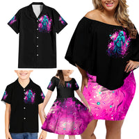 Witch Skull Family Matching Off Shoulder Short Dress and Hawaiian Shirt Don't Be So Quick To Judge Me - Wonder Print Shop