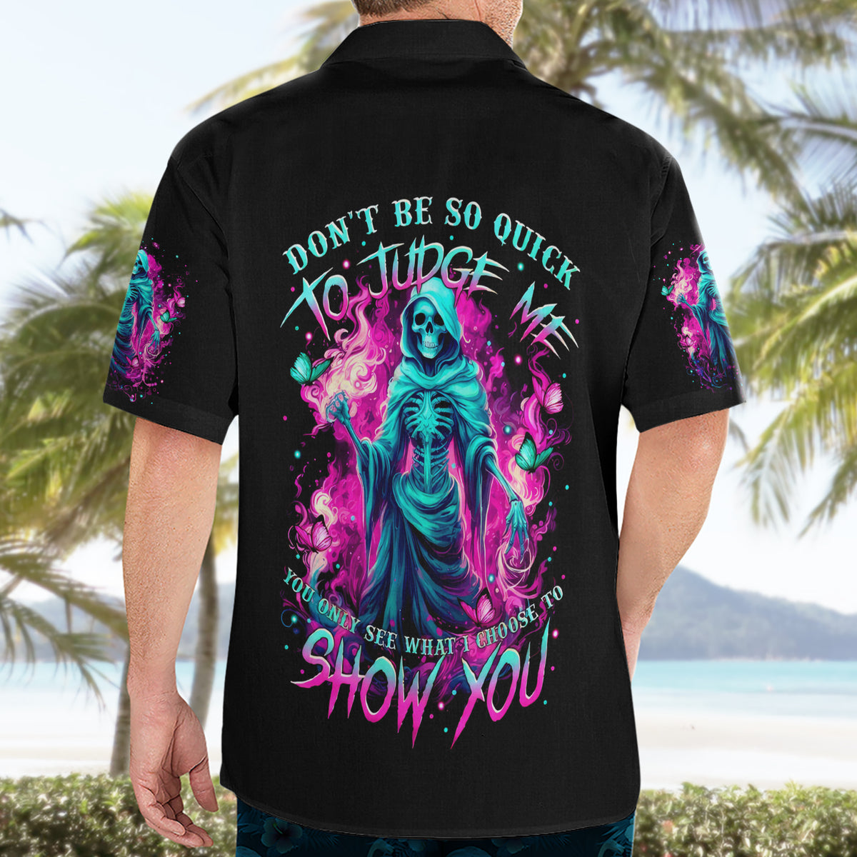 Witch Skull Hawaiian Shirt Don't Be So Quick To Judge Me - Wonder Print Shop
