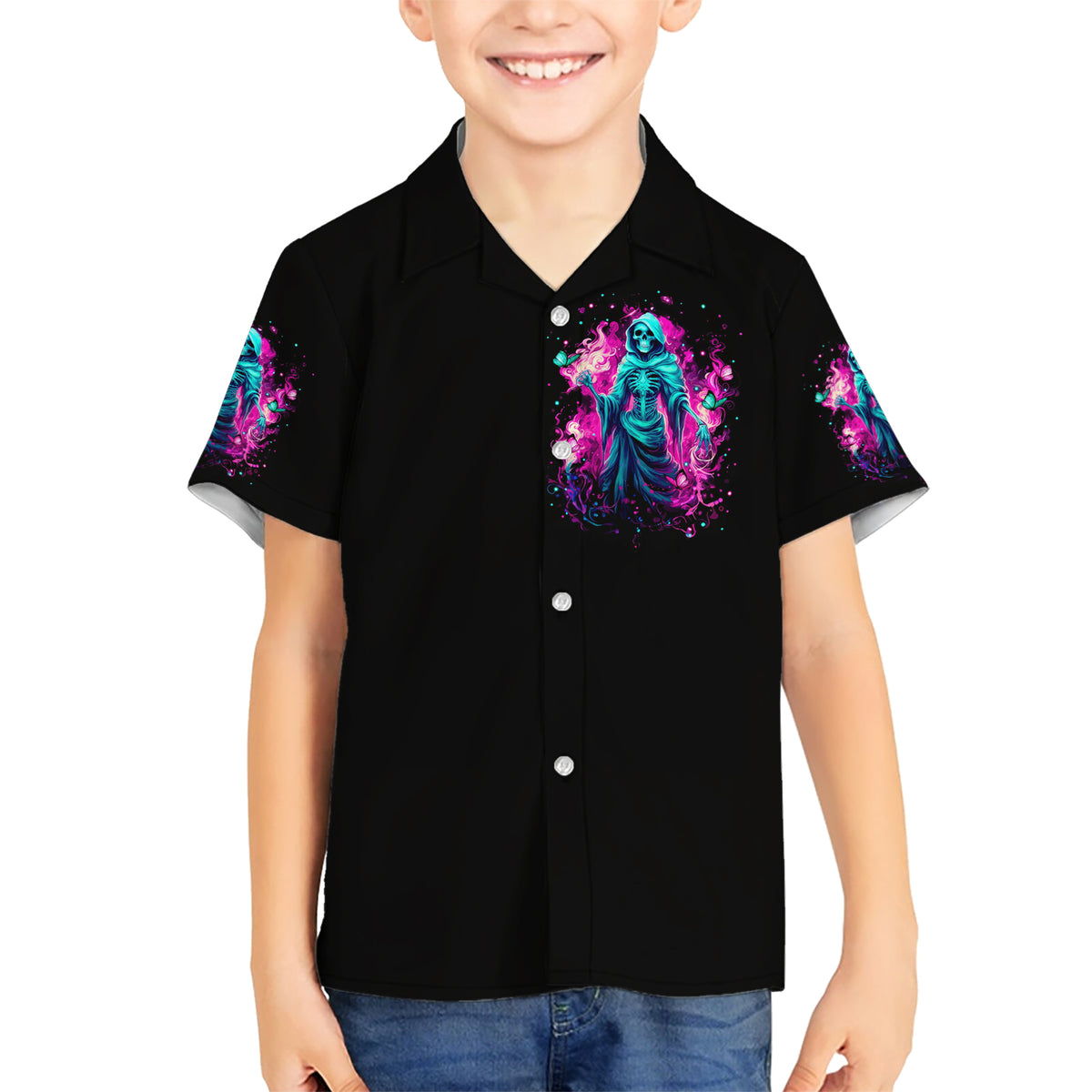 Witch Skull Kid Hawaiian Shirt Don't Be So Quick To Judge Me - Wonder Print Shop