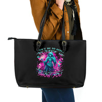 Witch Skull Leather Tote Bag Don't Be So Quick To Judge Me - Wonder Print Shop