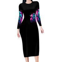 Witch Skull Long Sleeve Bodycon Dress Don't Be So Quick To Judge Me - Wonder Print Shop