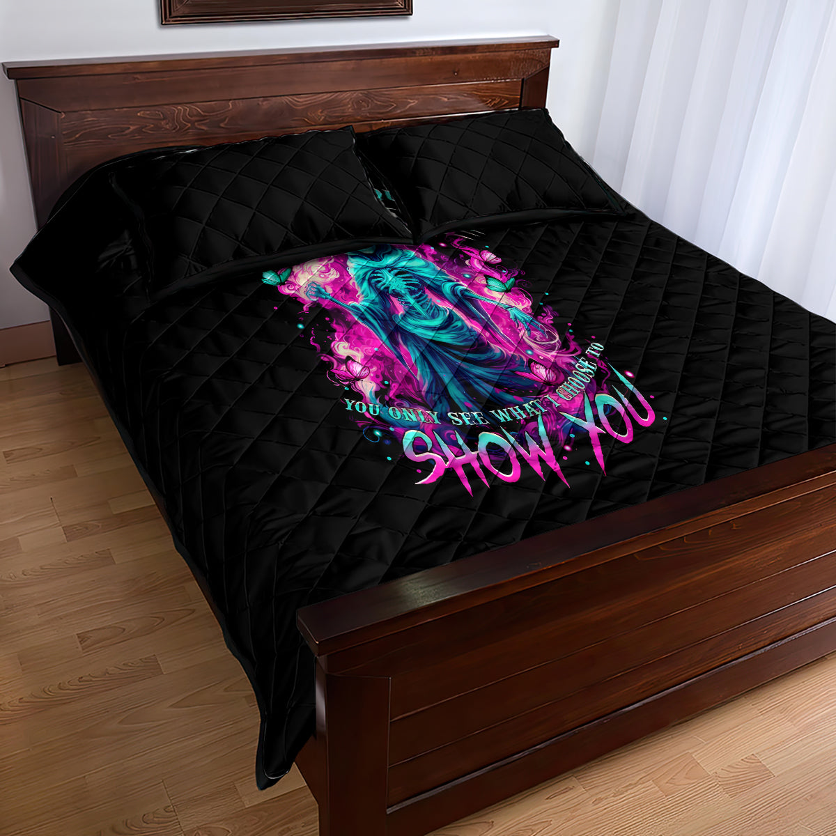 Witch Skull Quilt Bed Set Don't Be So Quick To Judge Me - Wonder Print Shop