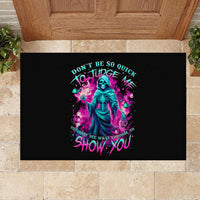Witch Skull Rubber Doormat Don't Be So Quick To Judge Me - Wonder Print Shop