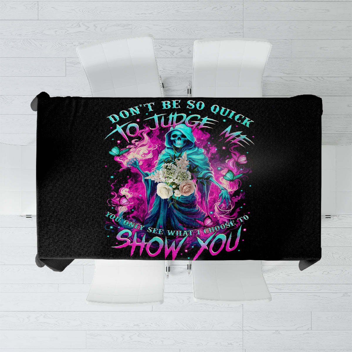Witch Skull Tablecloth Don't Be So Quick To Judge Me - Wonder Print Shop