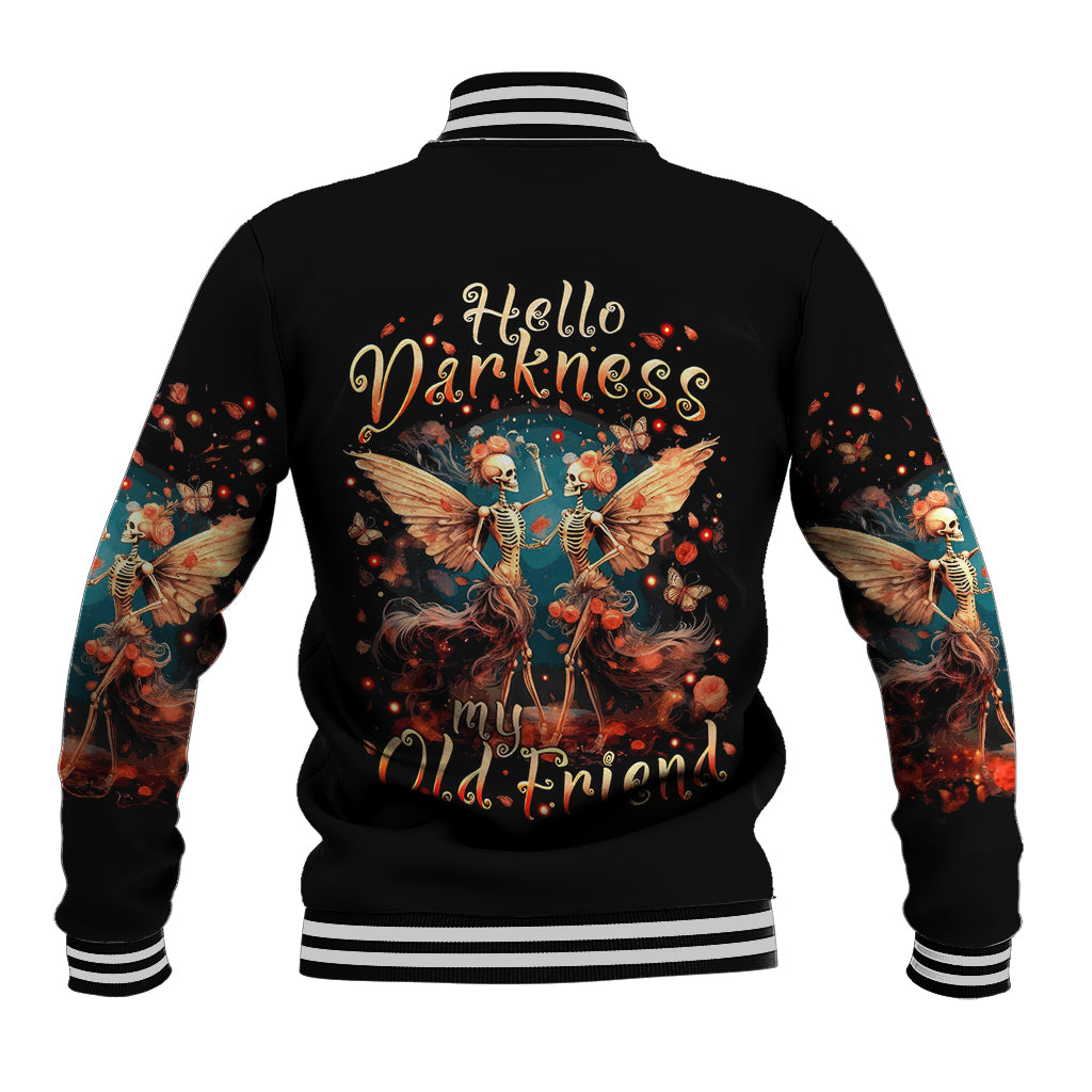 Fairy Skull Baseball Jacket Hello Darkness My Old Friend - Wonder Print Shop