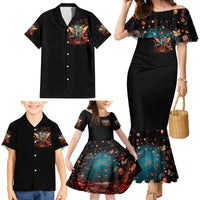 Fairy Skull Family Matching Mermaid Dress and Hawaiian Shirt Hello Darkness My Old Friend - Wonder Print Shop