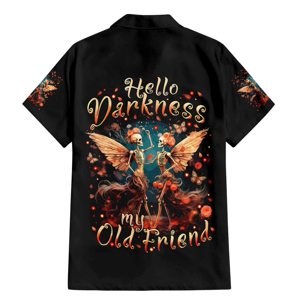 Fairy Skull Family Matching Mermaid Dress and Hawaiian Shirt Hello Darkness My Old Friend - Wonder Print Shop