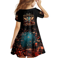 Fairy Skull Family Matching Off Shoulder Short Dress and Hawaiian Shirt Hello Darkness My Old Friend - Wonder Print Shop