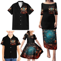 Fairy Skull Family Matching Puletasi Dress and Hawaiian Shirt Hello Darkness My Old Friend - Wonder Print Shop