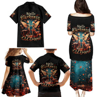 Fairy Skull Family Matching Puletasi Dress and Hawaiian Shirt Hello Darkness My Old Friend - Wonder Print Shop