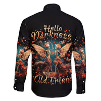 Fairy Skull Family Matching Short Sleeve Bodycon Dress and Hawaiian Shirt Hello Darkness My Old Friend - Wonder Print Shop