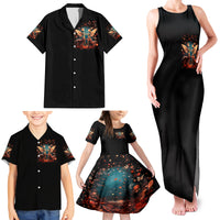 Fairy Skull Family Matching Tank Maxi Dress and Hawaiian Shirt Hello Darkness My Old Friend - Wonder Print Shop