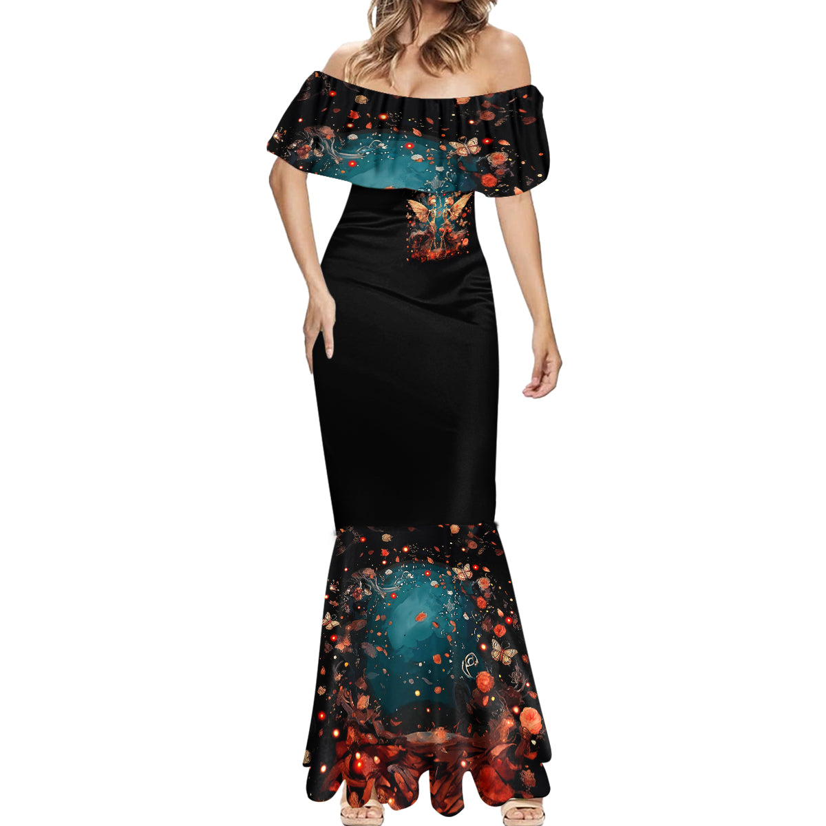 Fairy Skull Mermaid Dress Hello Darkness My Old Friend - Wonder Print Shop