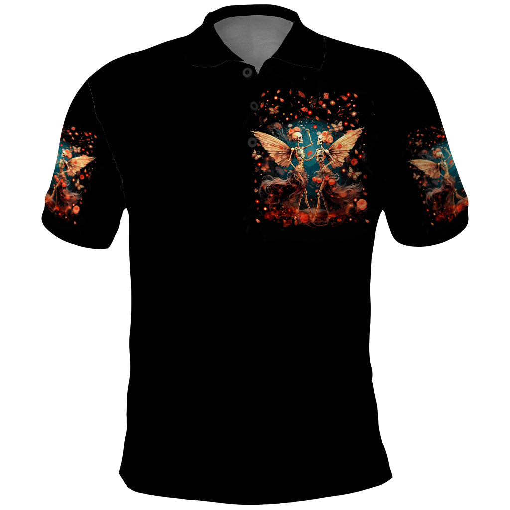 Fairy Skull Polo Shirt Hello Darkness My Old Friend - Wonder Print Shop