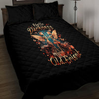 Fairy Skull Quilt Bed Set Hello Darkness My Old Friend - Wonder Print Shop