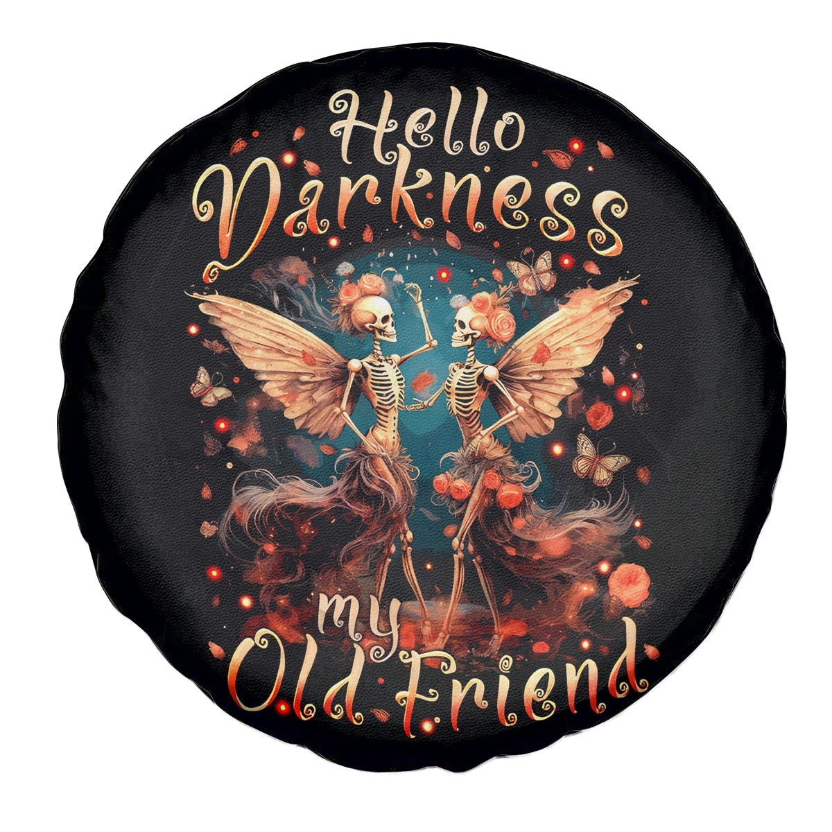 Fairy Skull Spare Tire Cover Hello Darkness My Old Friend - Wonder Print Shop