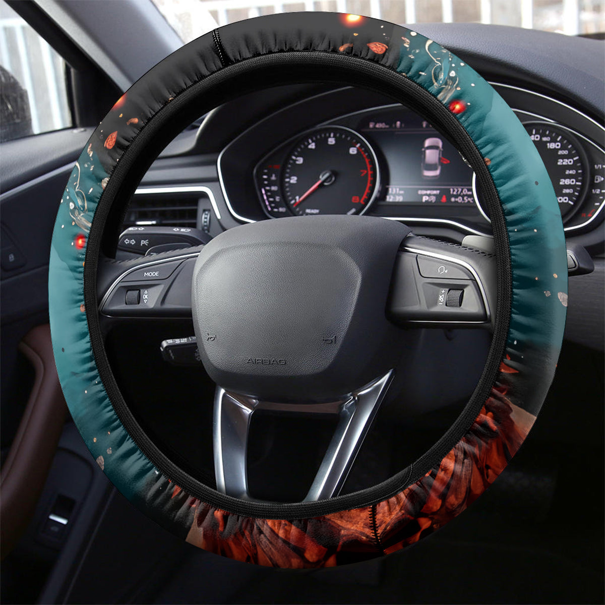 Fairy Skull Steering Wheel Cover Hello Darkness My Old Friend - Wonder Print Shop