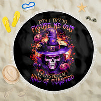 Witch Skull Beach Blanket Don't Try To Figure Me Out - Wonder Print Shop