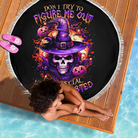 Witch Skull Beach Blanket Don't Try To Figure Me Out - Wonder Print Shop