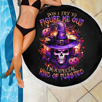 Witch Skull Beach Blanket Don't Try To Figure Me Out - Wonder Print Shop