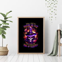 Witch Skull Canvas Wall Art Don't Try To Figure Me Out - Wonder Print Shop