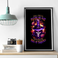 Witch Skull Canvas Wall Art Don't Try To Figure Me Out - Wonder Print Shop