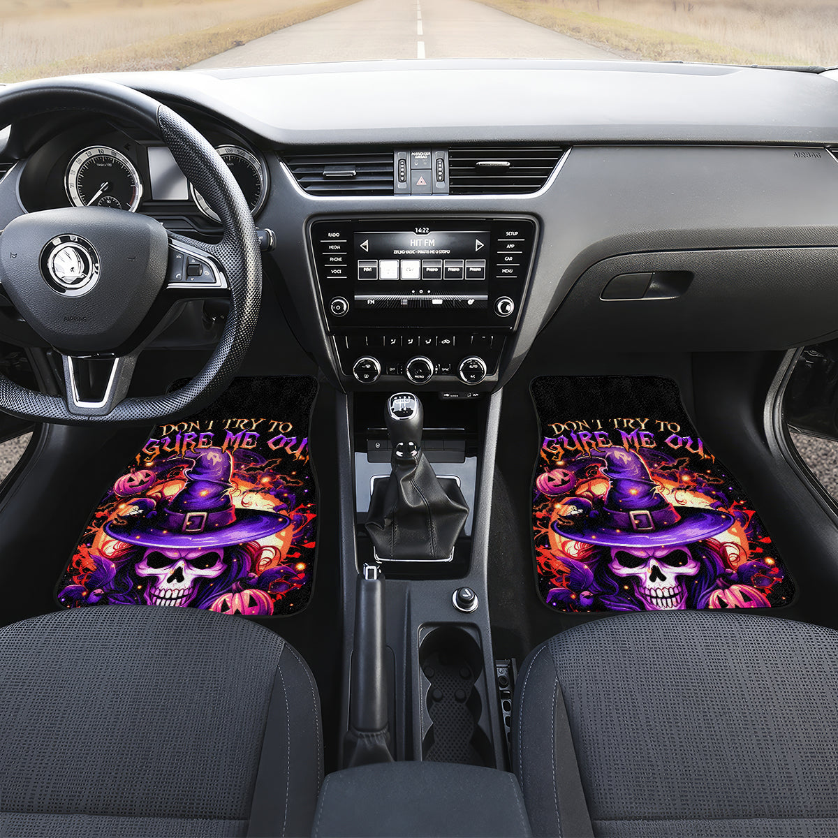 Witch Skull Car Mats Don't Try To Figure Me Out - Wonder Print Shop