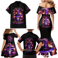 Witch Skull Family Matching Mermaid Dress and Hawaiian Shirt Don't Try To Figure Me Out - Wonder Print Shop